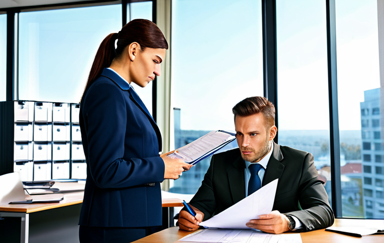 산업안전기사와 근로자 건강관리 - Risk Assessment**
"A team of professionals in a modern office setting, reviewing safety documents a...