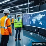 산업안전분야 최신 기술 트렌드 - **Prompt:** A state-of-the-art smart factory interior, bustling with activity but immaculately clean...