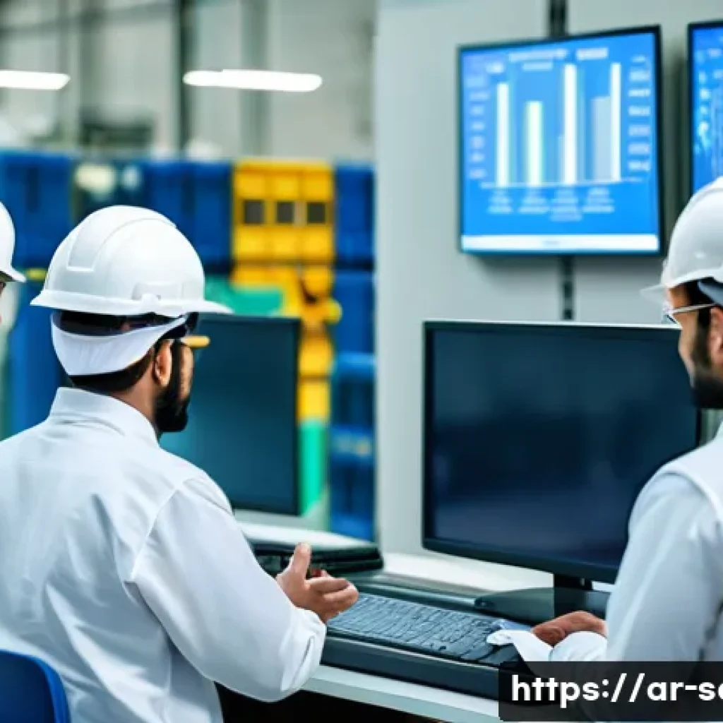 산업안전기사와 건강 진단 프로그램 - A diverse group of industrial workers in a modern Middle Eastern factory setting, wearing appropriat...