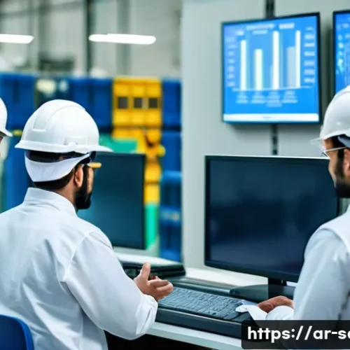 산업안전기사와 건강 진단 프로그램 - A diverse group of industrial workers in a modern Middle Eastern factory setting, wearing appropriat...
